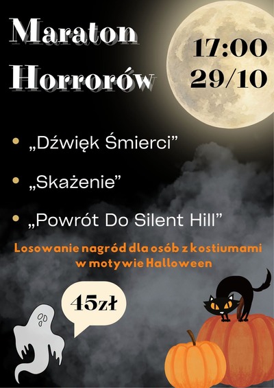 Plakat wydarzenia:  MARATON HORRORÓW 
